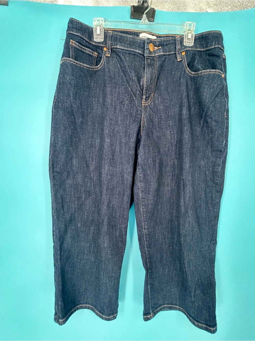Lane Bryant Dark Blue Straight-Leg Jeans